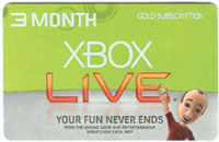XBOX Live 3 Month Card